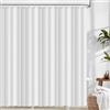 Leseed Tenda da doccia 220x200 con 12 anelli, impermeabile, antimuffa e ad asciugatura rapida, disponibile in bianco, beige e grigio, adatta per l'uso in bagno o sulla vasca