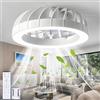 YZBEIMDAI Ventilatore da Soffitto RGB Dimmerabile a LED | Bambino Cameretta Lampadario Ventilatore Reversibile con Telecomando, 6 Velocità Lampadario Per Camera Da Letto-White