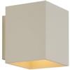 Qazqa sola - Appliques Moderno - 1 luce - L 10 cm - Beige - Moderno - Soggiorno I Camera da letto I Sala da Pranzo I Cucina