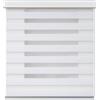 PARAMAISON Tenda a Rullo con Cassonetto per Interni Giorno e Notte, Struttura in Alluminio, Catenella, Tenda Doppia Posizione e Luminosità Variabile | 120x300 Grigio/Bianco