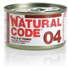 Natural Code 04 Pollo e Tonno 85gr umido gatto 85g
