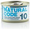 Natural Code 10 Tonno e Piccoli Pesci Bianchi 85gr umido gatto 85g