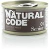 Natural Code Senior 01 Fiocchi di Pollo e Riso 85gr umido gatto 85g