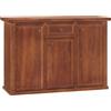 Milani Home - madia credenza in legno tinta noce 120 x 40 x 88 cm, stile arte povera