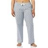 Amazon Essentials Pantaloni del Pigiama in Popeline Donna, Rosa Farfalle, L