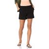 Amazon Essentials Pantaloncini Chino Cachi a Vita Media vestibilità Aderente, Interno Gamba 13cm (Disponibili con Taglio Dritto e Curvy) Donna, Nero, 44