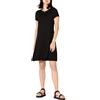 Amazon Essentials Abito Swing a Maniche Corte con Scollo Ampio (Taglie Forti Disponibili) Donna, Nero, L