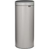 Brabantia Touch Bin New 30L (Soft Grey), Pattumiera cucina con coperchio rimovibile, Secchio spazzatura facile da pulire con apertura Soft-Touch, Cestino con sacchetti pattumiera inclusi
