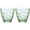 Bormioli Rocco Set 6 Pz Bicchieri Acqua in Vetro Flora Color Verde 26 Cl (Confezione da 2)