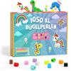 VynyQoo 10 mm Perline da Stirare, Ricarica 1050 PCS con 11 Colori, Confezioni Singole, Include 50 Modelli Creativi da Scaricare, XL per Bambini 3+