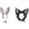 W WIDMANN MILANO Party Fashion Widmann 1803D Set Asino con Orecchie e Muso & Aptafêtes ? ac5138 ? Cerchietto Orecchie Lupo Peli