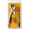 Terryshop74 Occhiellatrice manuale pinza con 100 occhielli in ottone da crimpare misura 2/2,5/3/3,5/4/4,5 mm testine di ricambio e chiavi di sevizio