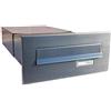 DOLS B-042 Cassetta postale 2 posti passante a muro in acciaio inox con targhetta portanome (profondità: 39-62 cm) - LETTERBOX24.de