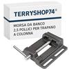 Terryshop74® Morsa da Banco 2,5 Pollici per Trapano a Colonna - Metallo Pesante, Ganasce Antiscivolo, Serraggio Preciso per Lavori di Precisione