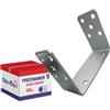 Chle-Mar Supporto per palo a U da 160 mm | scarpa fissa in acciaio zincato | ancoraggio a palo per recinzioni e strutture in legno