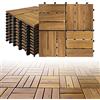 YUENFONG Piastrelle in legno per pavimenti Piastrelle per terrazze per balconi in legno di acacia Piastrelle, 30 x 30 cm ogni pezzo (2m², 22 pezzi, modello B)