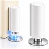 SERYUUT Fermaporta magnetico, fermaporta magnetico, da incollare, ultra piatto, 1,6 mm, senza foratura, autoadesivo, in acciaio inox, bianco