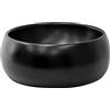 ML DESIGN modern living ML-Design Lavabo da Appoggio in Ceramica Nero Opaco 40 x 15,5 cm Lavandino Rotondo Moderno Lavamano con Foro di Scarico Sanitari Lavello Elegante per Bagno Toilette WC