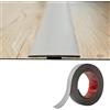 Zayejod Profilato di transizione per pavimento in PVC (2mm di spessore × 5cm di larghezza) Striscia di copertura per pavimento laminato, striscia divisoria autoadesiva per porta, striscia piatta per giunzione