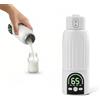 Jradse Scaldabiberon Portatile,Scaldabiberon Portatile Senza Fili per Latte Materno 500 ml,Riscaldamento Rapido e Controllo Preciso della Temperatura,Scaldalatte con Batteria e Caricabatterie