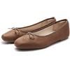 AFEETSING Ballerine da Donna a Punta Rotonda con Fiocco Comodo e Elegante Scarpe da Ginnastica per Le Donne, A-Marrone., 39 EU