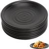 APOMOONS Piatti Neri in Melamina 8 Pezzi 15 cm, Piatti per Snack Salse Sushi Dessert, Set Piatti Resistenti con Finitura Opaca per Casa Ristorante Buffet