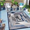 Carpeto Rugs Tappeto Astatto da Esterno Terrazzo Moderno a Pelo Corto - Tappeto per Esterno Grande - Tappeti da Esterno - Grigio Blu 3-80 x 150 cm