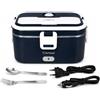 Cortoni Scaldavivande Elettrico Portatile 80W, 1,8 l + 0,4 l, in acciaio inox, per alimenti, riscaldatore portatile, portapranzi da lavoro, 12 V/24 V/220 V, Contenitore per il pranzo elettrico