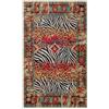 Wecon Home Tappeto bagno WECONhome Boho Safari, animal print vintage, fondo TPR antiscivolo, lavabile 30 °C, certificato OEKO-TEX® (55 x 65 cm, multicolore)