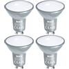 WSMCN GU10 Lampadine LED, luce bianca calda 3000K 4W può sostituire la lampadina alogena PAR16 da 50W, AC 230V 450lm, 120° Angolo del Fascio, Non dimmerabile, lampada a risparmio energetico, 4 pezzi