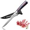 Kitory Coltello per Sfilettare 15 cm, Bordo Disossare Pesce e Carne con Fodero,