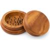 Weedness Macinacaffè in legno Ø 50 mm in legno di ebano fatto a mano - Mini tritatutto accessorio set macinino spezie