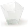 SOLEPLASTIC Bijoux Per Finger Food Trasparente 55x55x55 Mm Bijoux Per Pasticceria Quadrato 60 Cc (60)