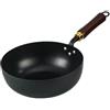 QuivyLivy Padella wok tradizionale giapponese in ghisa per piani cottura a induzione con ritenzione del calore e finitura martellata (24 cm)