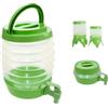 Generic Erogatore di bevande pieghevole con rubinetto, 3,5l/5,5l/7,5l, erogatore acqua da frigorifero, contenitore/brocca in plastica - Cocktail freddi, bevande, succhi, bottiglia portatile per campeggio