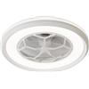 Perenz 7135 B IR - Ventilatore da Soffitto con Telecomando con Luce Pale Interne Diametro 50 cm Bianco