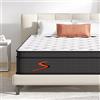 Sweetnight Materasso Matrimoniale 160x200cm a Molle Insacchettate con Gel Memory Foam, Materasso Ibrido Livello di H4 Altezza 20cm Materasso Comfortevole e Traspirante, Certificato Oeko-Tex