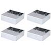 cyclingcolors 4x Piedini Gambe per mobili 60 x 60 mm altezza 20 mm in plastica universali per divano armadio cucina bagno cromato