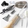 CHMMY Sifone Acquario Multifunzione con 5 Accessori - Kit Pulizia Acquario per Ghiaia e Sabbia, Pompa Cambio Acqua con Tubo Flessibile e Valvola di Regolazione, Accessori per Acquari Piccoli e Grandi