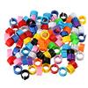 JJ Store Set di 100 fasce per gambe per pollame, uccelli, piccioni, pappagalli, pulcini, anatre, galline, anelli colorati con clip