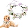 YIZWINS Collare di fiore per Matrimoni per Cani, Coroncina fiore Bambina, Ghirlanda di Nozze cane, Accessori