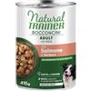 Generico Natural Trainer Bocconcini Adult con Salmone e Verdure, per Cani Medium-Maxi, 3 Lattine da 415g
