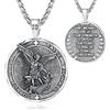 AEONSLOVE Medaglia Madonna Miracolosa Argento 925 Collana Croce di San Benedetto/Croce Ortodossa/Crocifisso per Uomo Donna, Ciondolo San Michele Arcangelo/Cristoforo, Gioielli Religiosi