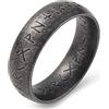 WESTMIAJW Viking Rings for Men Norse Runes Compass Ring Stainless Steel Jewellery Q,S,T1/2,V1/2,Y,Z+1