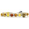 Samsara Bracciale Kailash Tibetano in Ambra Regolabile 18,5-22,5 cm Perline Naturali 8 mm Filo Cotone Cerato Bianco Chiusura Ottone Gioiello Artigianale Unisex con Sacchetto