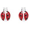 Monde Petit Orecchini bambina coccinella - argento 925 millesimi - Scatola Regalo