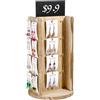 PH PandaHall Legno Girevole Orecchino Espositore Stand per Vendita Gioielli Mostra Torre Bianco Orecchino Rack Con Pannello Pubblicitario per Gioielli Negozio Venditore Vendita Al Minuto 41 Ganci