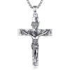AEONSLOVE Collana Crocifisso Uomo Donna Ciondolo Croce Cristiana Argento 925 Medaglia Croce con Gesù Cristo Gioielli Cristiani Cattolici