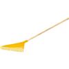 KOLORENO Rastrello da giardino per foglie ed erba, con bastone da 120 cm, leggero rastrello a ventaglio per giardino, prato, foglie e erba tagliata