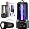 FJJVILLEY Lampada Antizanzare Elettrica, 3600V Zanzariera Elettrica con Luce LED, 1200mAh UV Lampada Zanzare, Trappola Zanzare Elettrico Lampada Zanzare con 4 Timer per Casa Giardino Interno Esterno Cucina